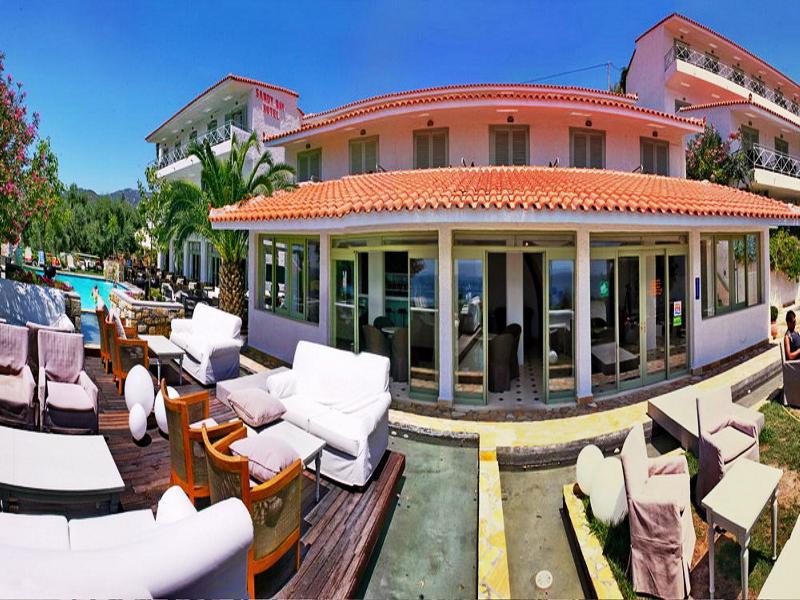 Sandy Bay Hotel Plomari Luaran gambar