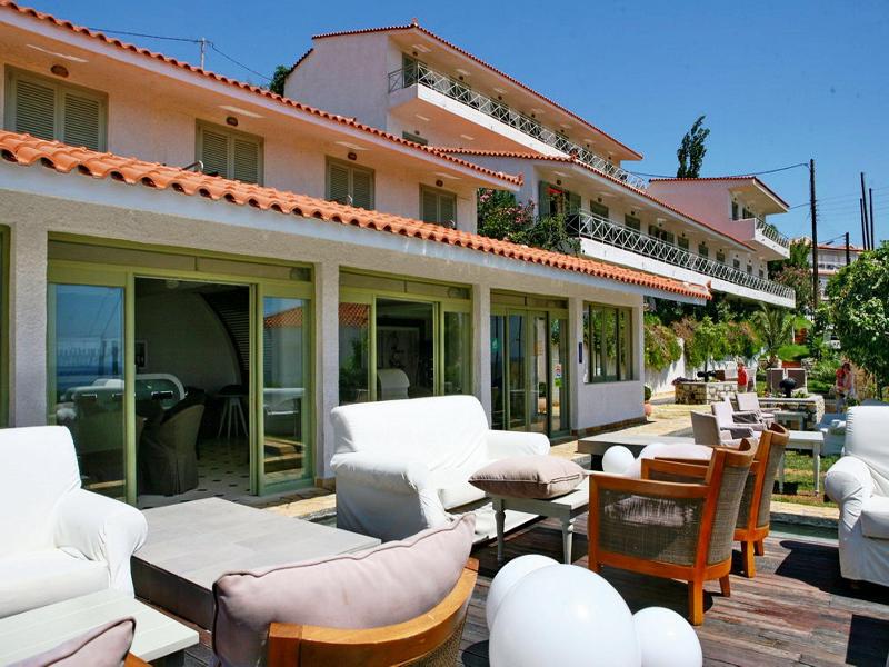 Sandy Bay Hotel Plomari Luaran gambar