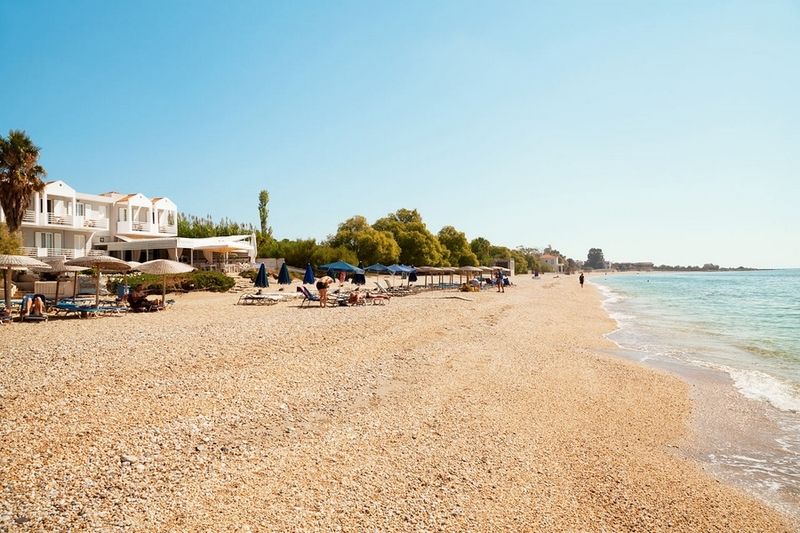 Sandy Bay Hotel Plomari Luaran gambar